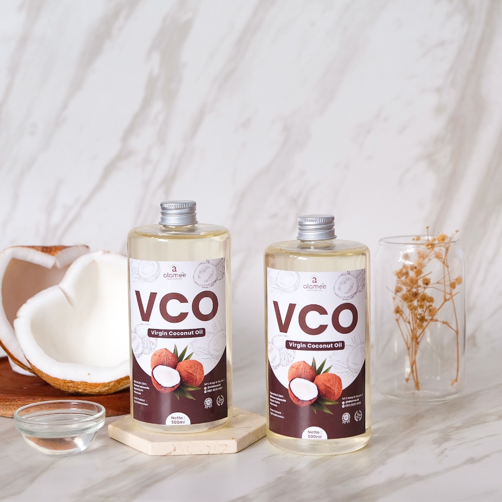 

ALAMEE Minyak Kelapa Murni Extra Virgin Coconut Oil VCO Asli Dapat Diminum Organik Masak Minum 500ml