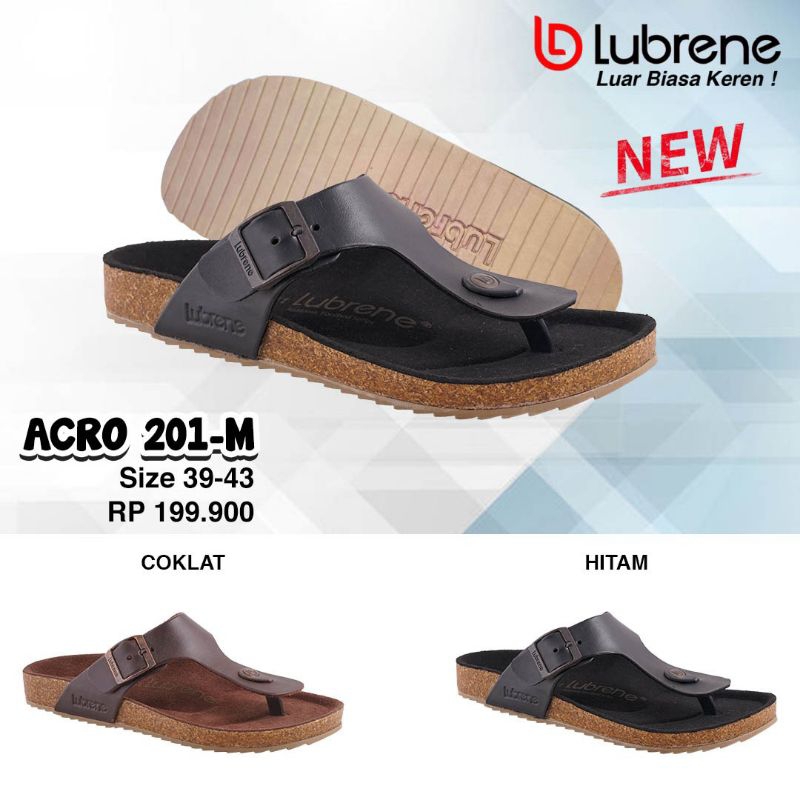 Sandal Kulit Casual pria Lubrene ACRO 201 Original