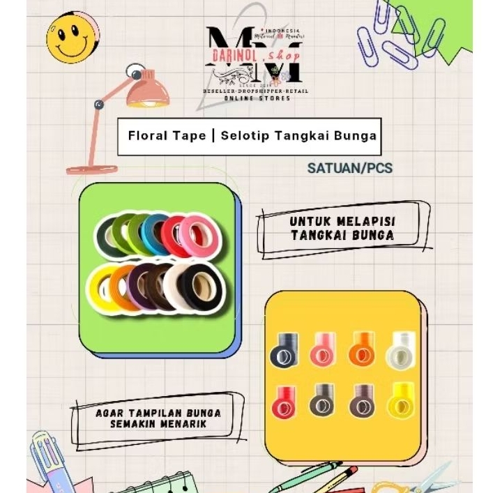 

[Pre Order] Floral Tape/ Selotip untuk tangkai bunga ~ SATUAN/PCS