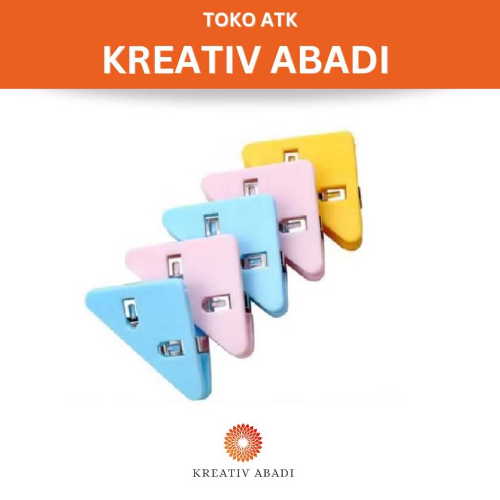 

Penjepit Kertas Acrylic Segitiga Warna Random