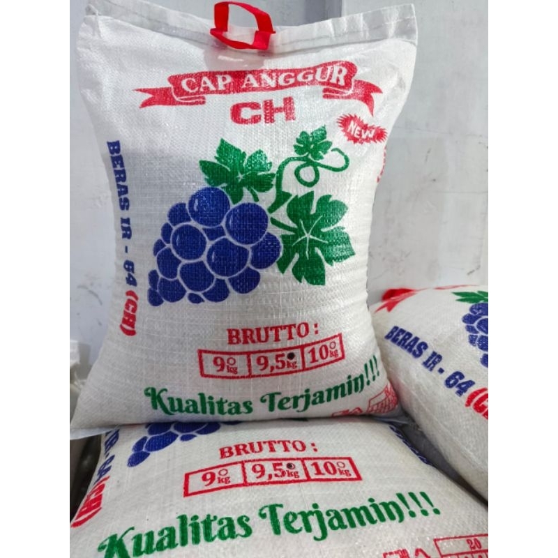 

beras 10kg 1000grm kemasan 10kg isi 9.5kg kualitas medium tanpa pemutih, pengawet dan pewangi