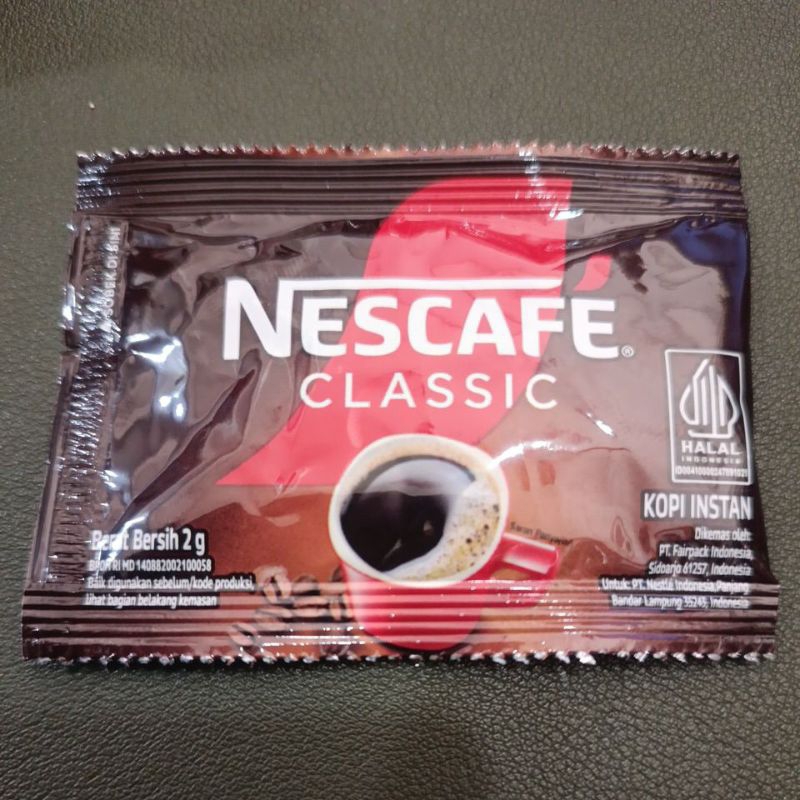 

Nescafe Classic Kopi Murni Instant Tanpa Gula 2 gr
