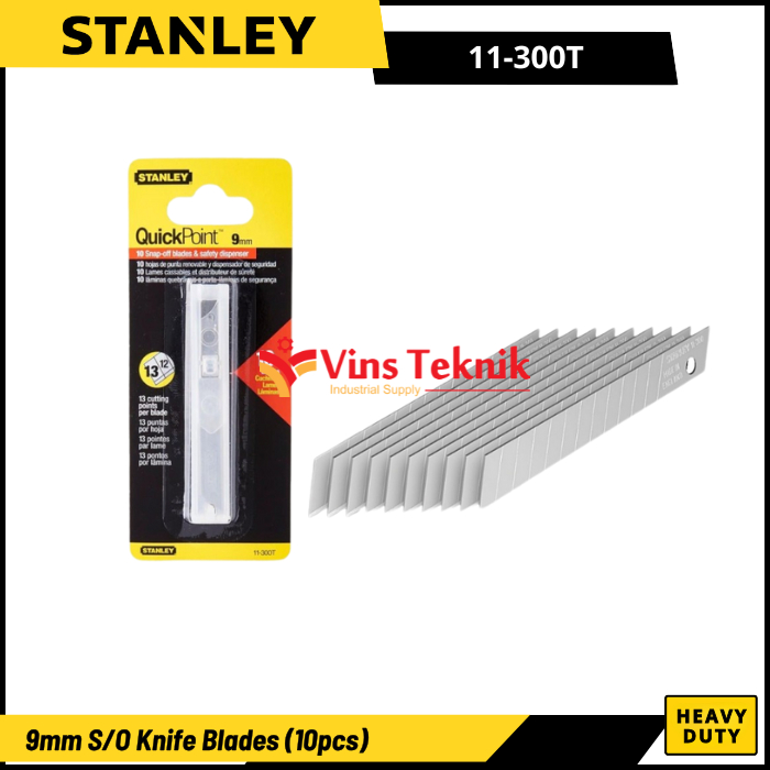 

Isi Cutter Refill Knife Blade 11-300T-22 Pisau Cutter 9mm/85mm Stanley 11-300T