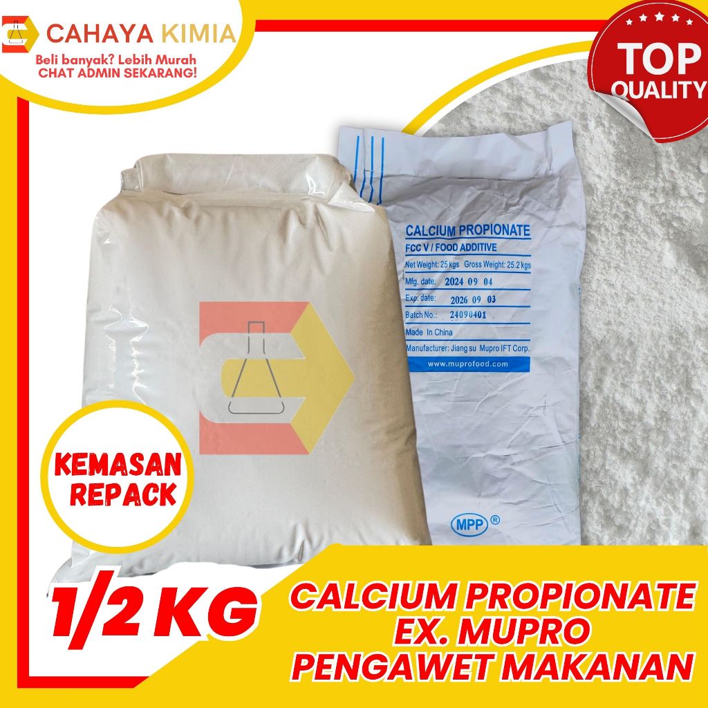 

Calcium Propionate Pengawet Makanan Anti Tengik - 500gr