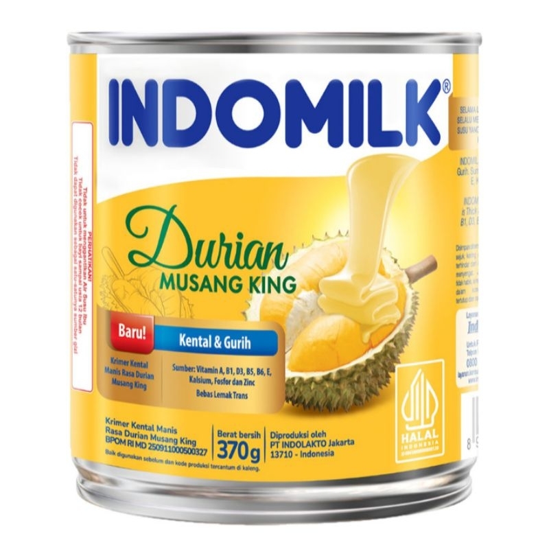 

Indomilk Krimer Kental Manis Durian Musang King kaleng isi 370 gram