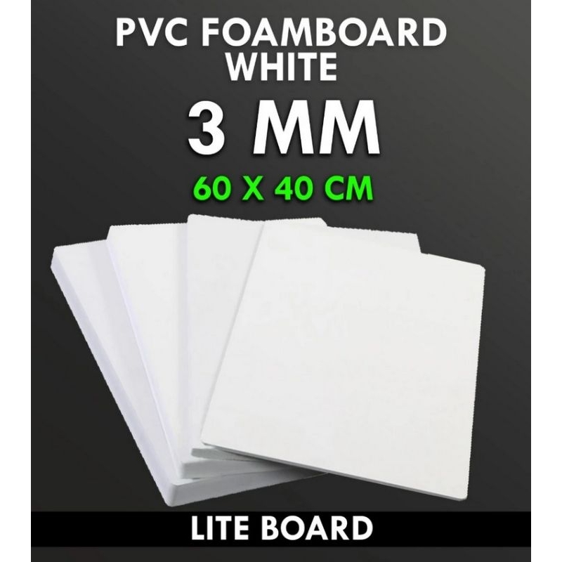 

PVC BOARD WHITE 3MM UKURAN 60CM x 40CM
