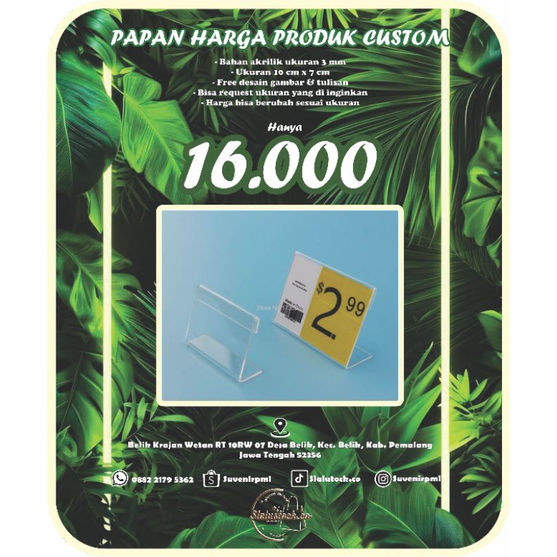 

PAPAN HARGA BARANG DISPLAY CUSTOM AKRILIK