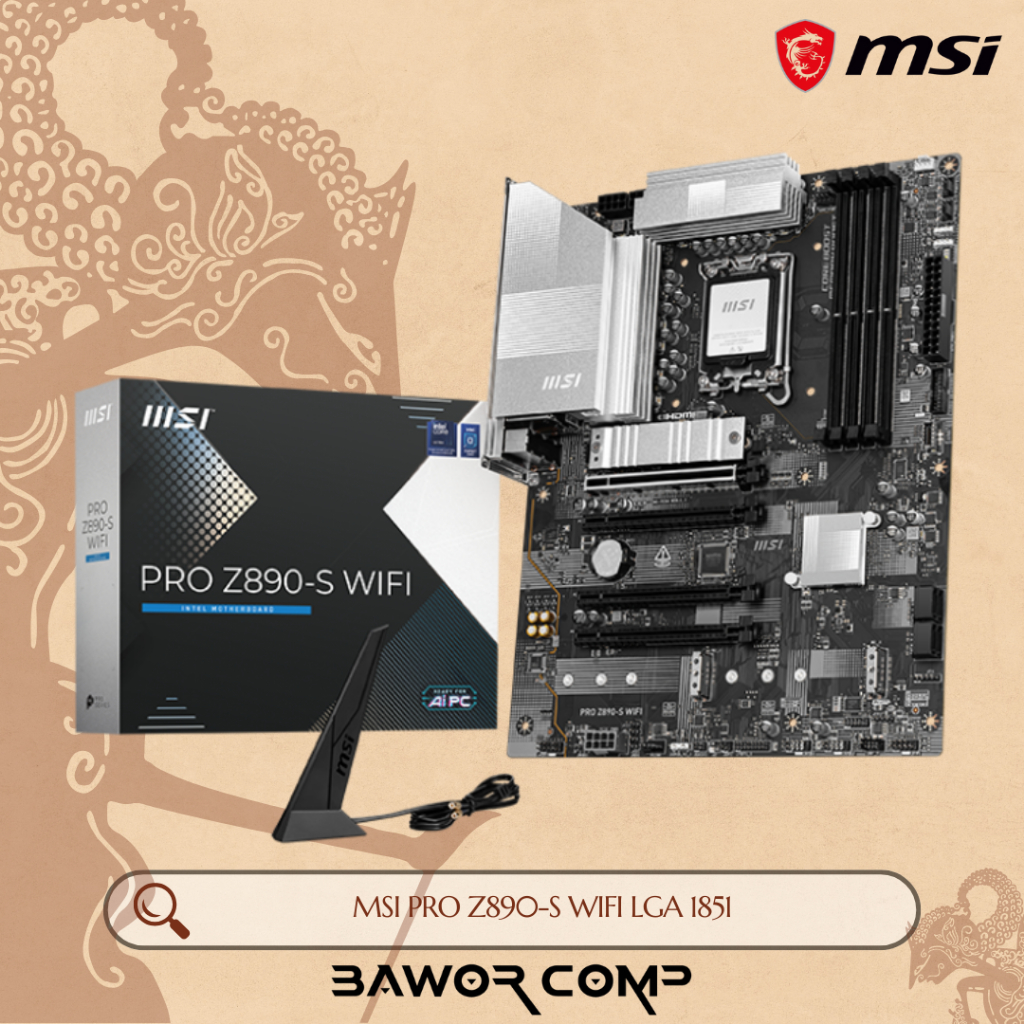 Motherboard MSI PRO Z890-S WIFI Mobo for Intel Core Ultra LGA 1851 ATX