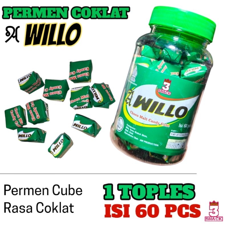 

WILLO CANDY CUBE 1 TOPLES ISI 60 PCS