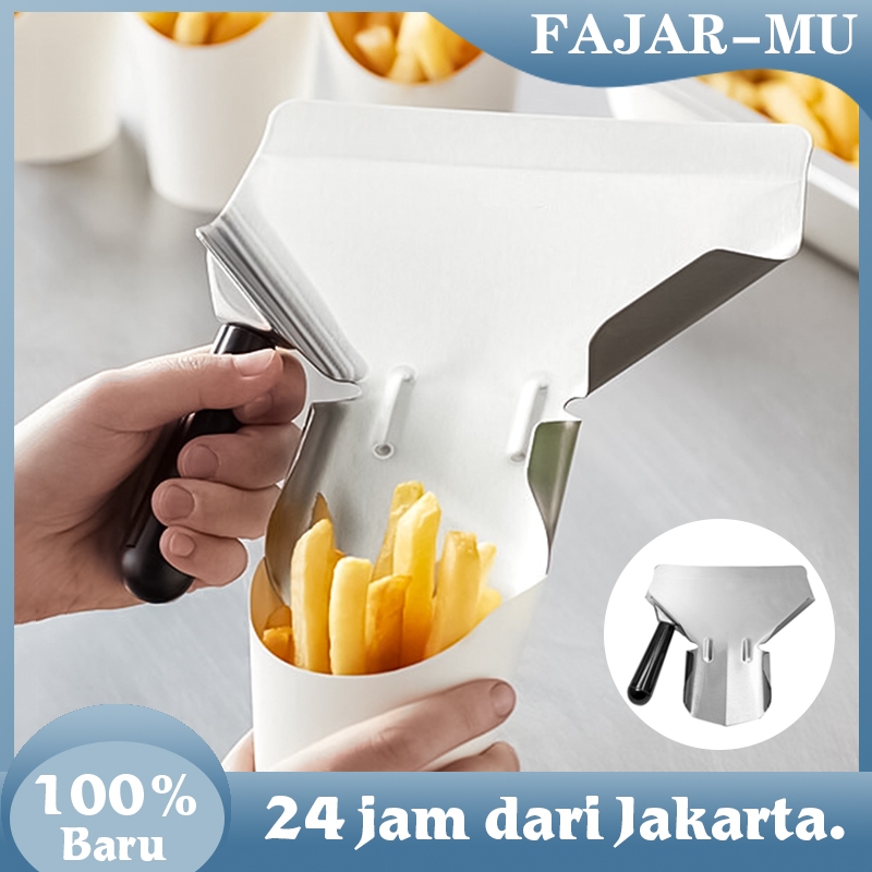 Sekop Popcorn Stainless / Sendok Kentang Goreng / Peralatan Dapur Toko Ayam Goreng