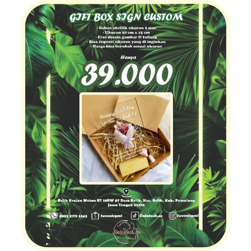 

GIFT BOX SIGN CUSTOM AKRILIK