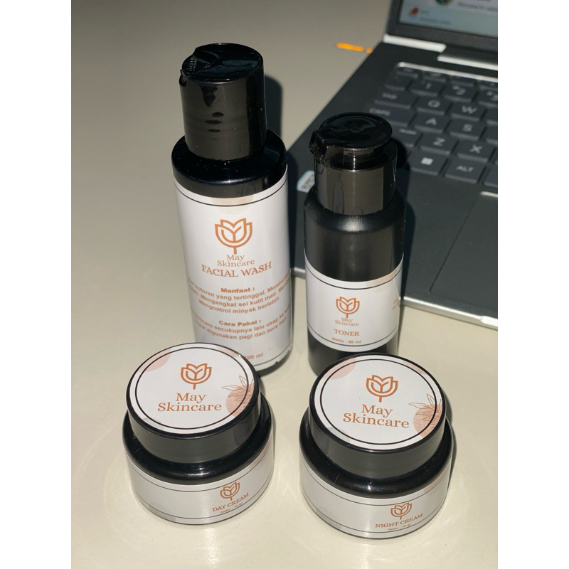 May Skincare Paket Glowing Kulit Normal Berjerawat Nida Hitam Pemutih Pembersih Perawatan Wajah Tone