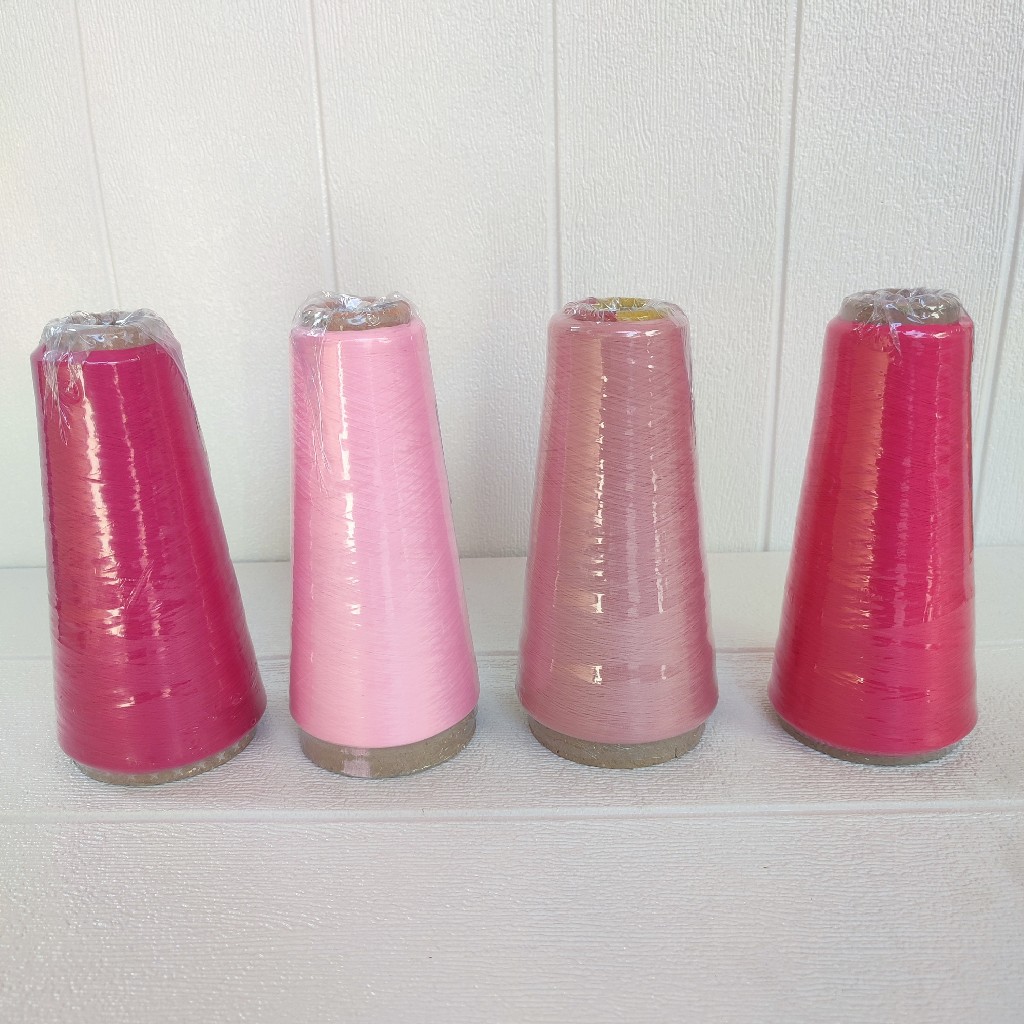 Benang Obras Jahit 40/2 Polyester 5000Yard / 100Gram Merah Muda Pink Grosir Warna 206B 456 886B 576B