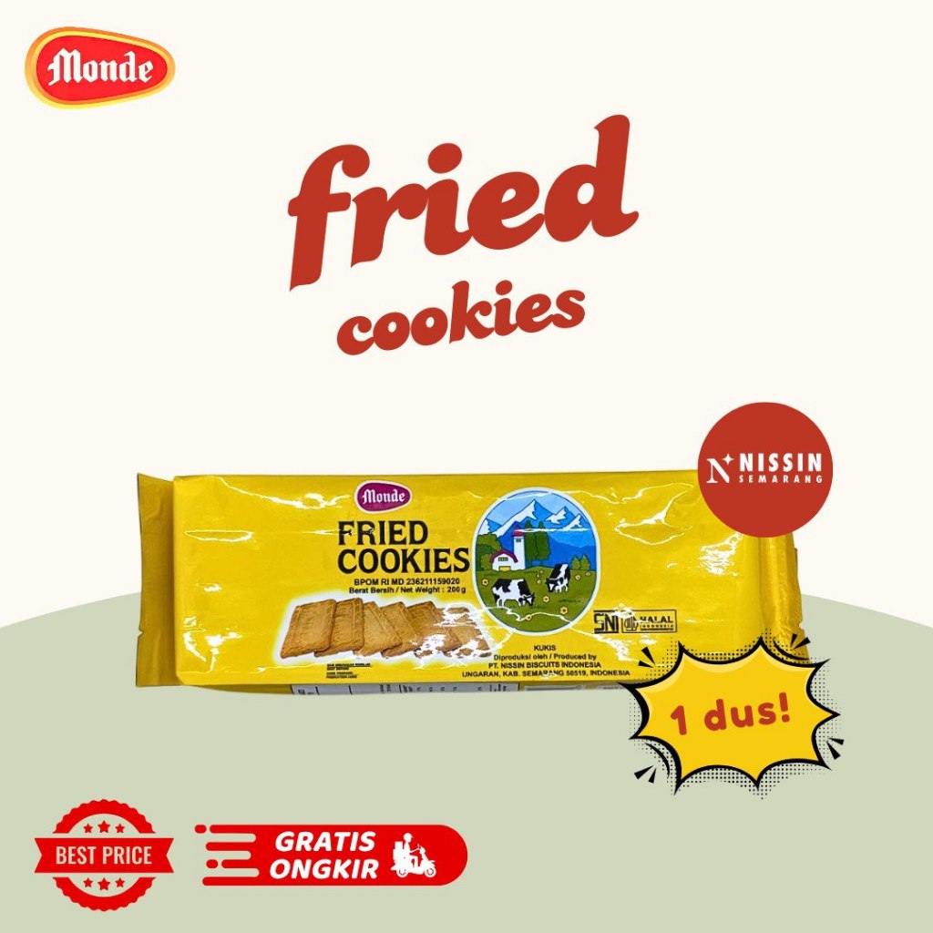 

1 Dus Nissin Monde Fried Cookies 200gr isi 30pcs