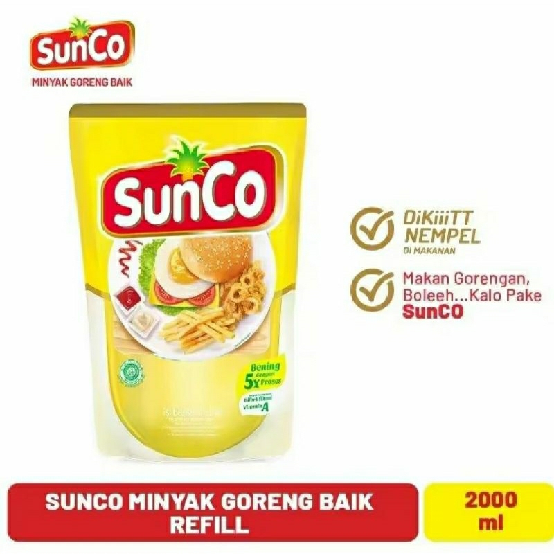

Sunco minyak goreng 2 liter lt 2lt refill pouch