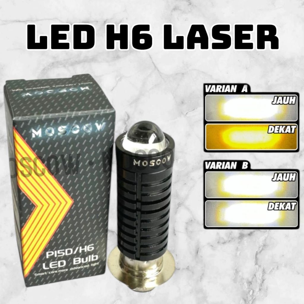 LAMPU LED DEPAN BEBEK MATIC H6 LASER GUN D1 2 LASER PUTIH KUNING HIGH LOW LAMPU UTAMA HEADLAMP MOTOR