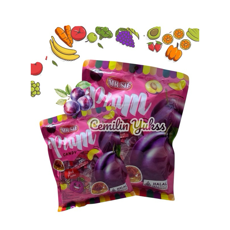 

MR.SIF Plum Candy 300g Permen Isi Plum Permen Isi Kiamboy Permen Jadul