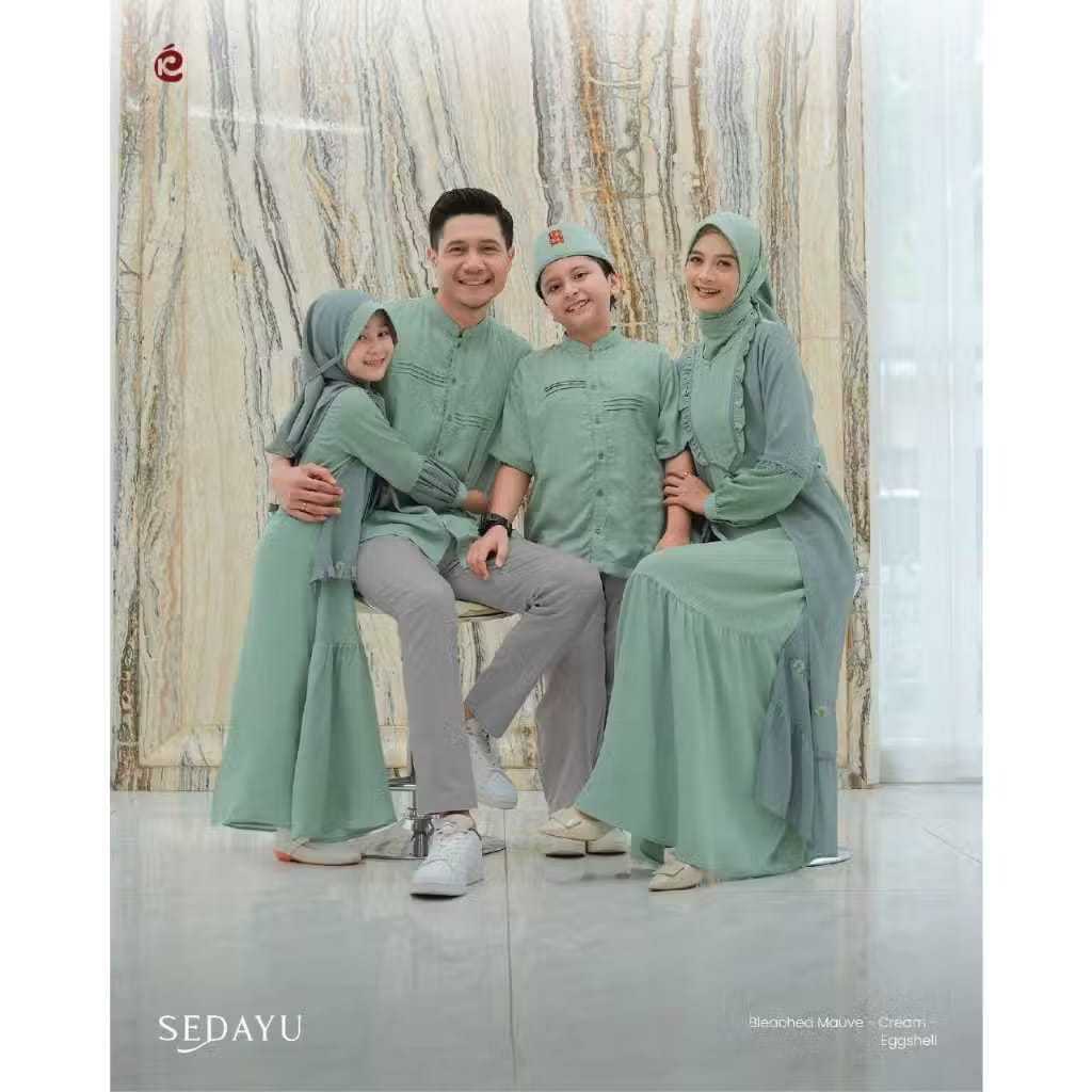 KEKE - SARIMBIT SEDAYU SERIES WARNA EGGSELL COUPLE KELUARGA BUSANA MUSLIM KEKE