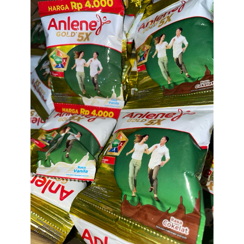 

ANLENE GOLD 5X SACHET COKLAT & VANILA ( HARGA SATUAN )