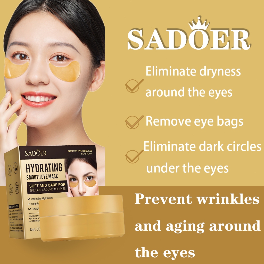 SADOER Isi 60 Lembar Termurah   Masker Mata Bamboo Charcoal Collagen / Masker Mata Panda Kantung / M