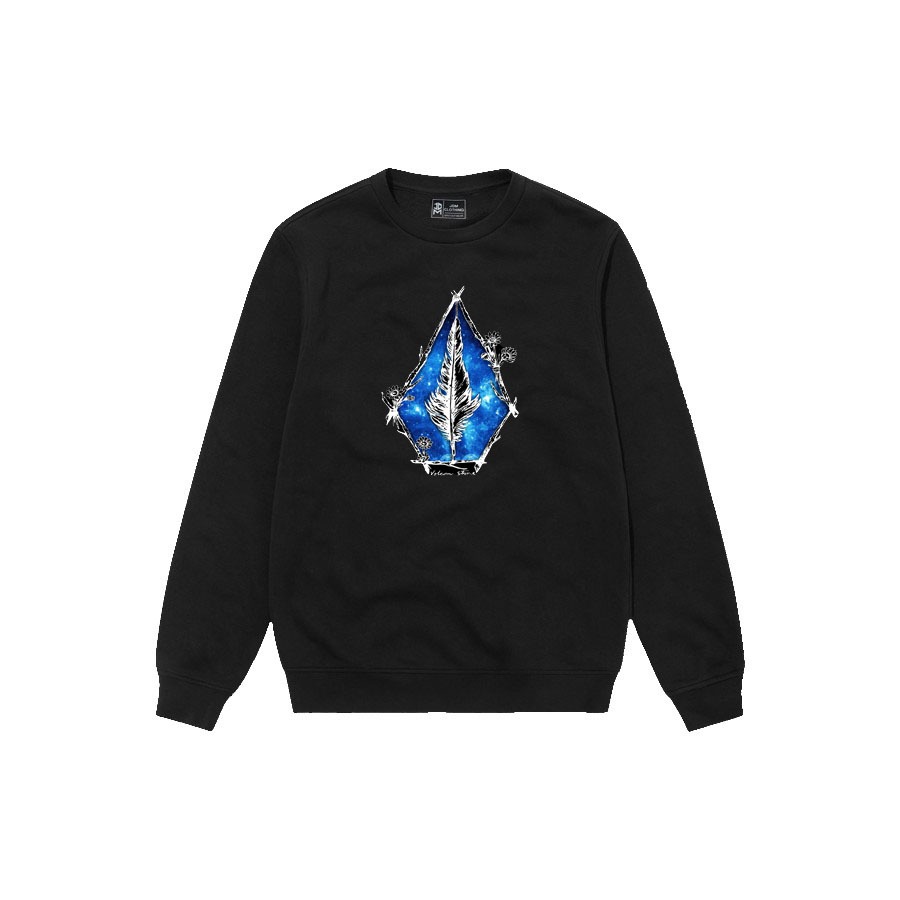 RM Crewneck Volcom- Sweater Pria Wanita Distro Fleece 280gsm Tebal Premium Size M-XXL