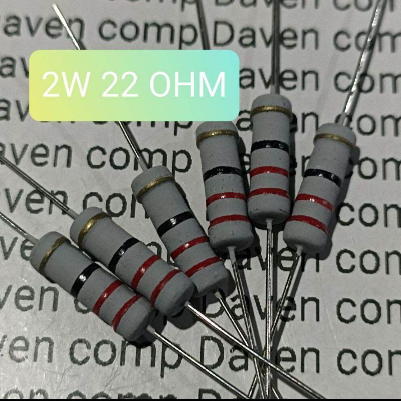 10BUAH RESISTOR 2WATT 22 OHM 2W 22OHM 2 WATT 22 OHM