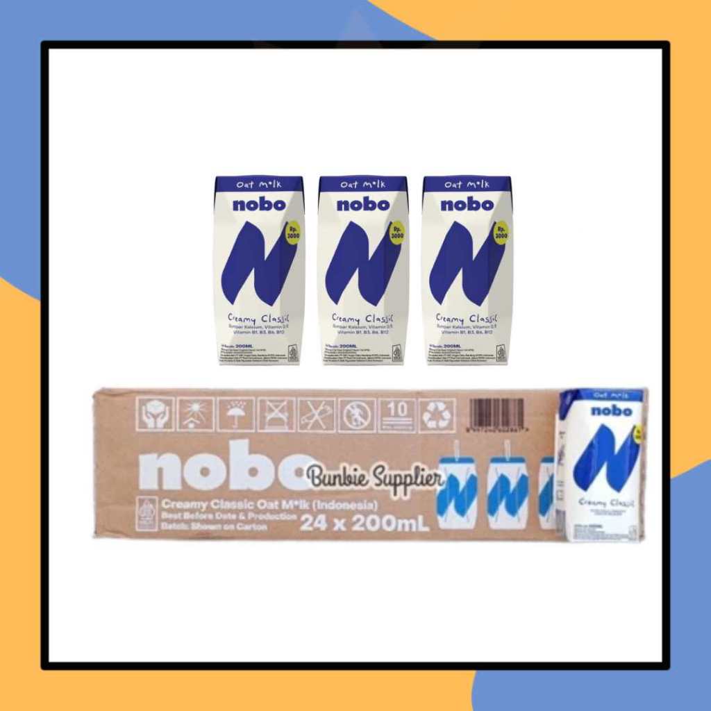 

[ KHUSUS INSTAN ] 1 Karton Nobo Oat Milk Creamy Classic Susu Uht Oatside (24pcs x 200ml)