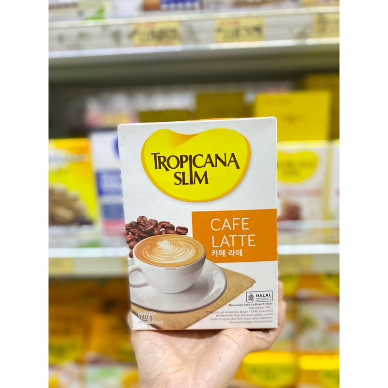 

Tropicana slim Cafe Latte isi 10 sachet kopi bebas gula pasir cocok untuk diet dan diabetes kemasan sachet lebih praktis