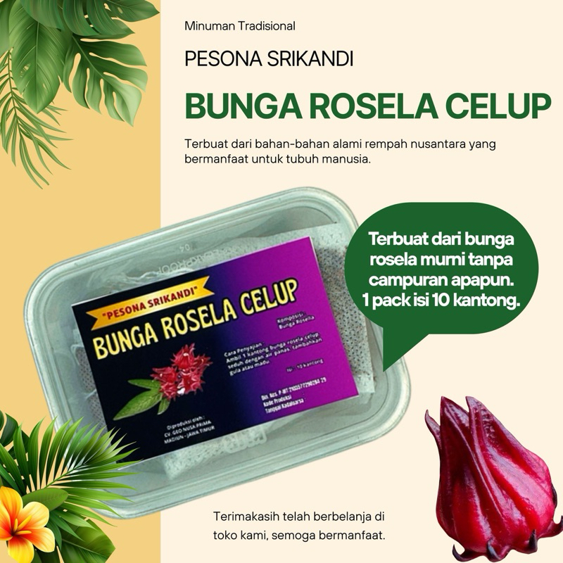 

Teh Rosella Celup / Rosela Celup Original isi 10 pcs