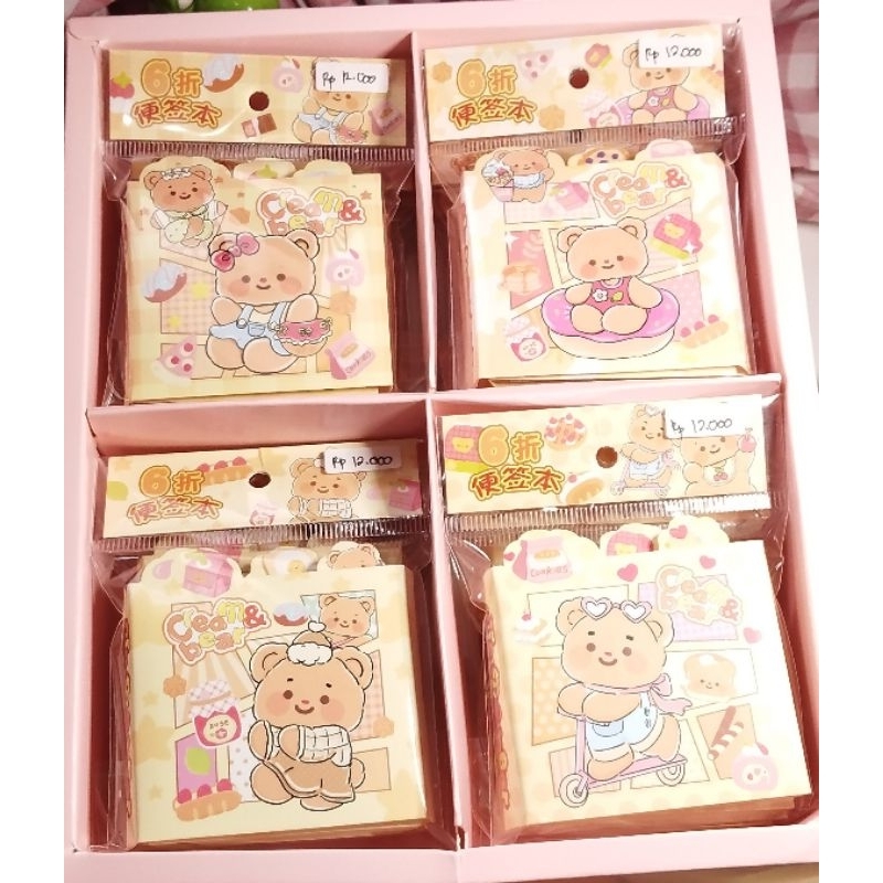 

sticky note, beruang lucu notes mini