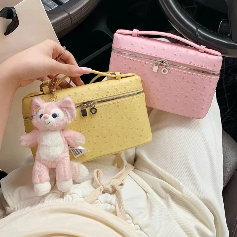 No brand Leather FF Bag Collections Motif Ostrich | Tas mini Wanita Kulit asli motif Ostrich size 19