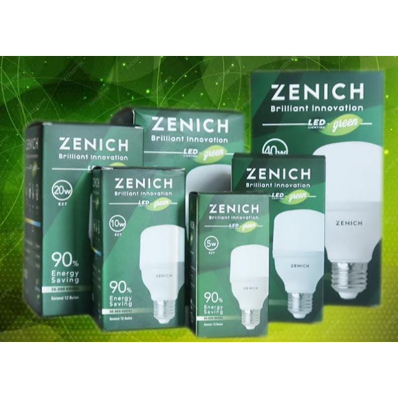 lampu zenich green led - zenich led bulb - zenich led bulb 20 watt