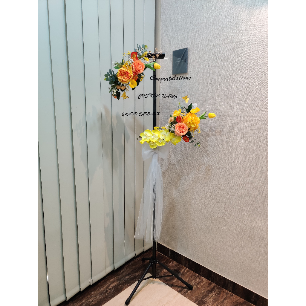 Standing Flower Bouquet Acrylic Bunga Artificial Premium Murah