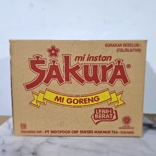 

1 DUS MIE SAKURA GORENG ISI 40 PCS MI INSTAN SAKURA