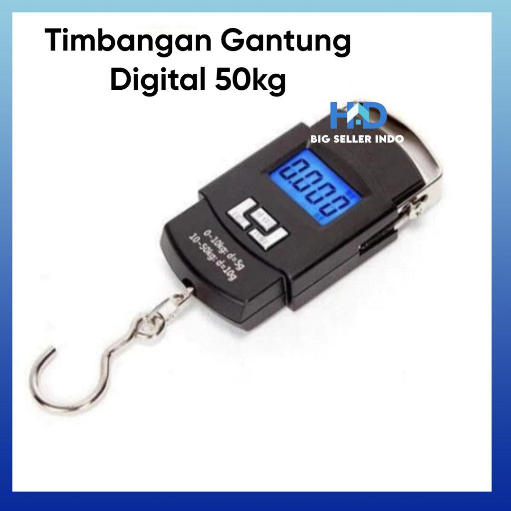 BS Timbangan Model Gantung Timbangan Gantung Digital 50kg Timbangan Koper Elektrik Hanging Scale Tim