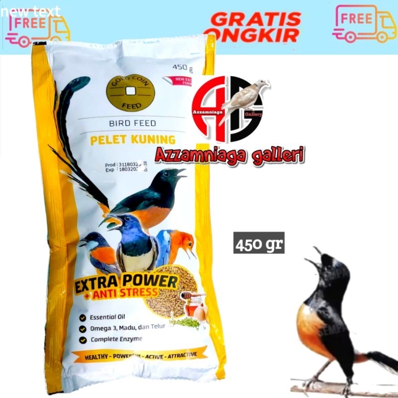 PAKAN BURUNG GOLD COIN PELET KUNING MURAI BATU  GOLD COIN MURAI BATU