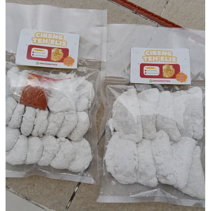 

kombo diskon mix 2 pcs cireng isi ayam suwir + cireng salju original bumbu tabur