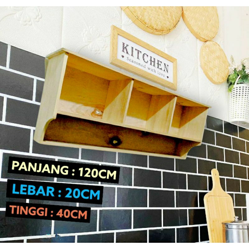 RAK DINDING / RAK KAYU / KITCHEN SET / RAK TEMPEL / RAK DINDING DAPUR