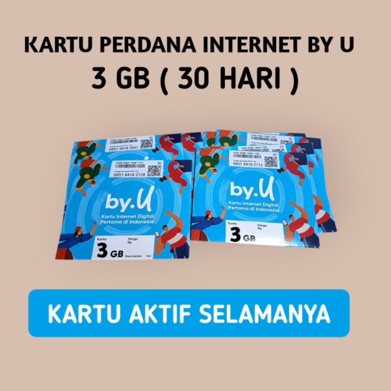 Kartu Perdana by. U 3GB 30 Hari - Paket Bulanan Super Irit