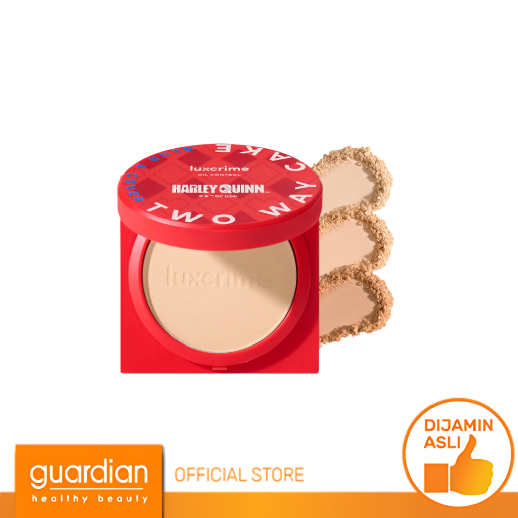 Luxcrime Harley Quinn Blur & Cover Two Way Cake Oil Control - Bedak Foundation Padat High Coverage U
