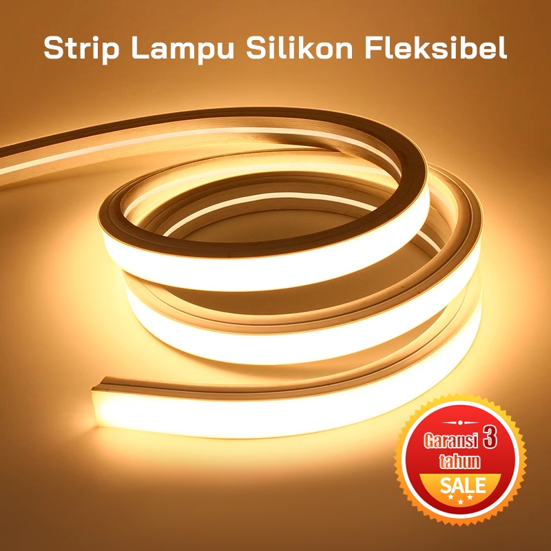 220V Silicone Tube Pelindung LED IP65 | Flexible 10*10mm Waterproof Strip Lampu LED Indoor/Outdoor