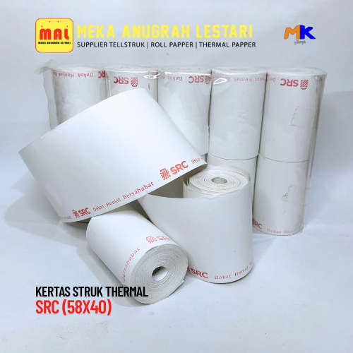 

KERTAS STRUK KASIR THERMAL LOGO SRC 57/58 - STRUK LOGO SRC 58mm - KERTAS PRINTER THERMAL STRUK SRC