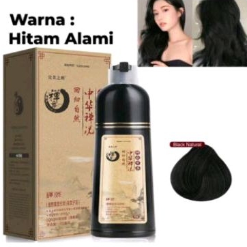 Zein Black hair shampo uban herbal menghitamkan rambut permanen