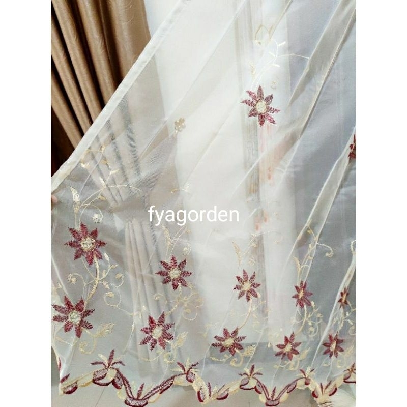 ✅ fyagorden ✅vitrase bordir mewah // vitrase gorden //dalaman gorden//fitras gorden motif matahari//