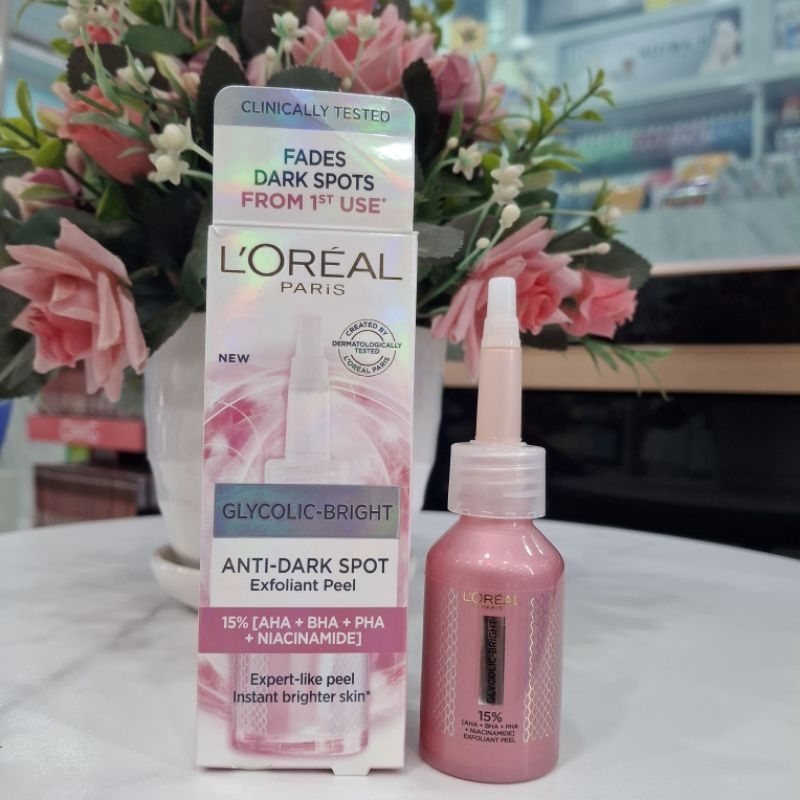 Loreal Glycolic Bright  Peeling Pink Serum 25ml