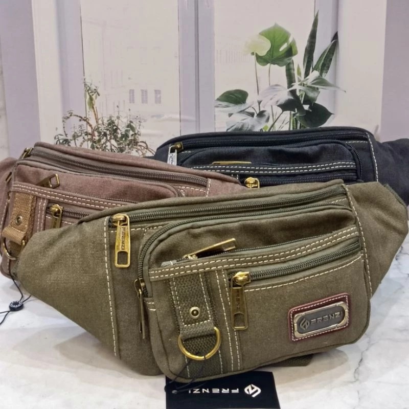 Tas Selempang Kanvas Forenzi Pria | Tas Pinggang kanvas cowok dewasa | Tas Punggung Kanvas