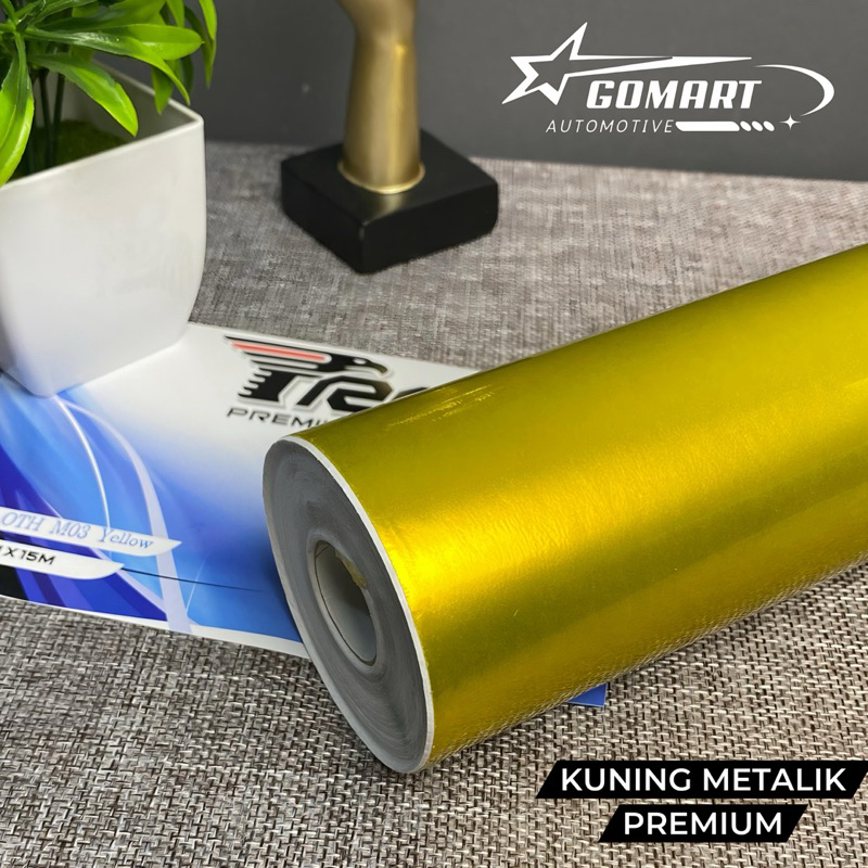 skotlet motor kuning metalik candy sticker scotlite kuning metalik candy