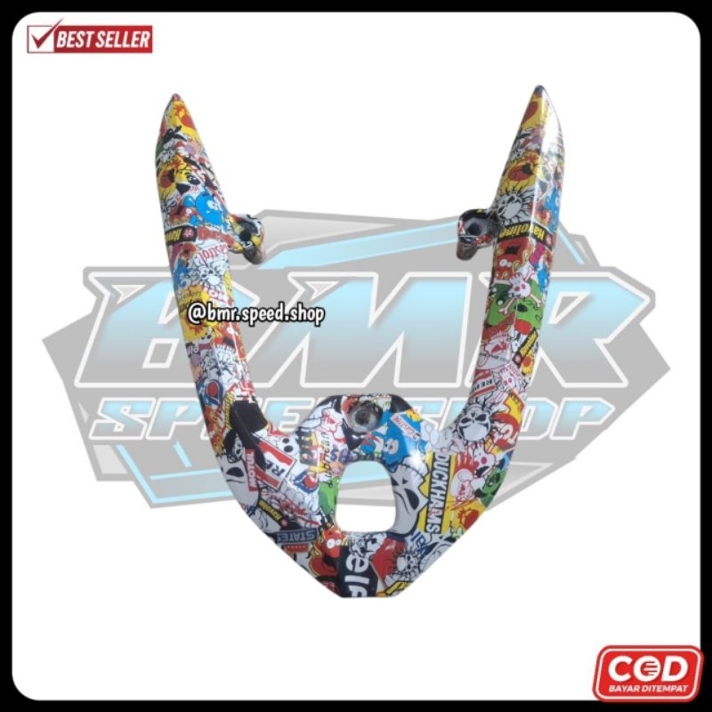 Behel begel palanger Vario 125 150 New Carbon Wtp Motif Kartun