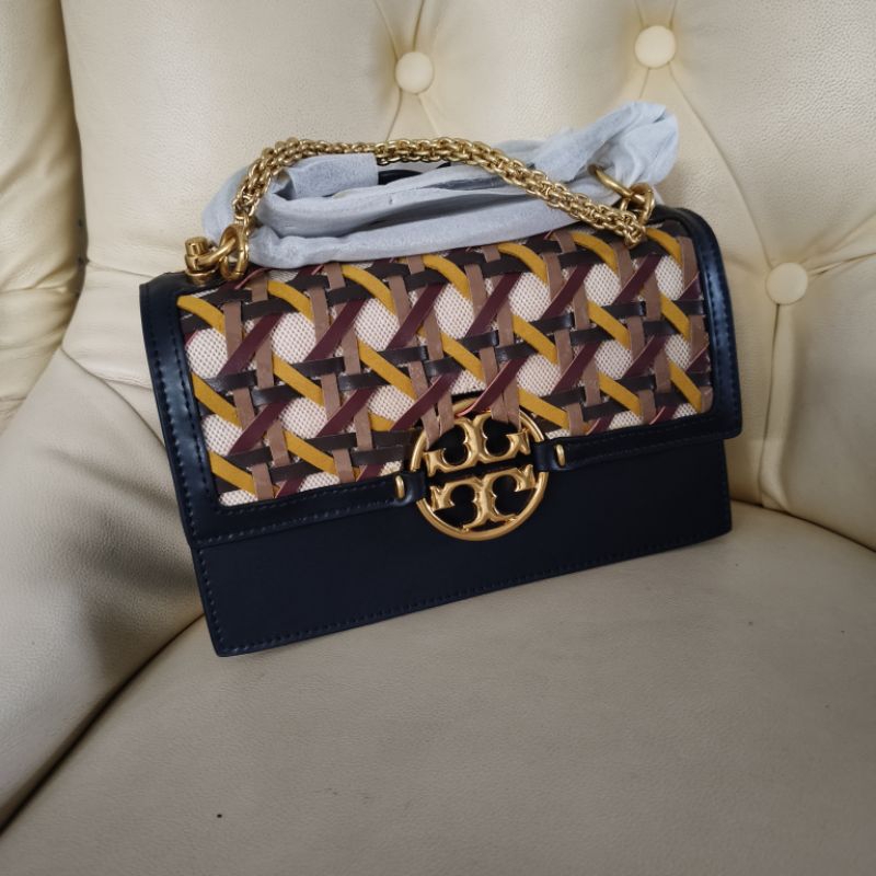 tb miller basket weave shoulder bag tory burch