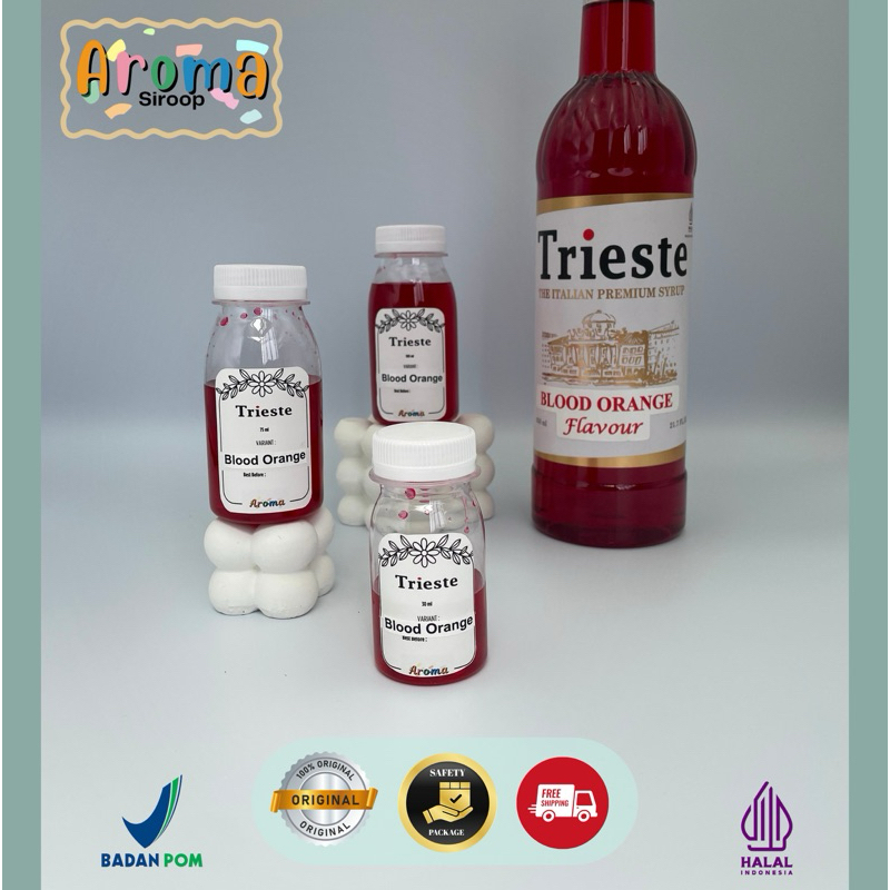 

Trieste Syrup - REPACK Sirup Trieste Blood Orange ( 100ml - 75ml - 30ml ) ASLI 100% ORIGINAL